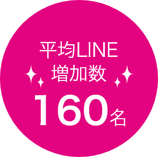 平均LINE増加数160名